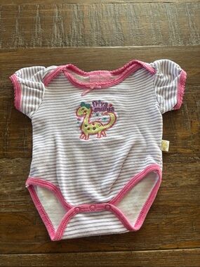 5/$10 Y2K Duck Duck Goose Cute Dinosaur Striped Bodysuit